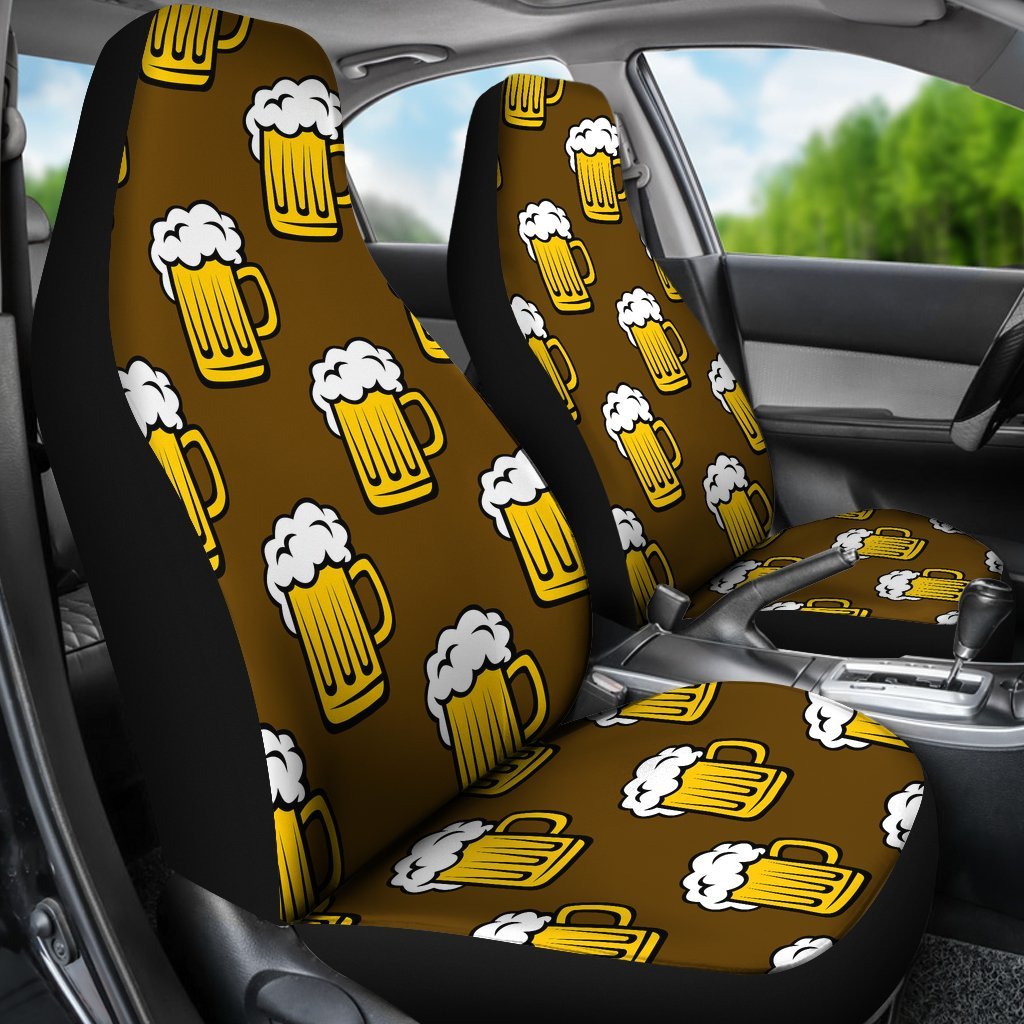 Beer Print Pattern Universal Fit Car Seat Covers-grizzshop