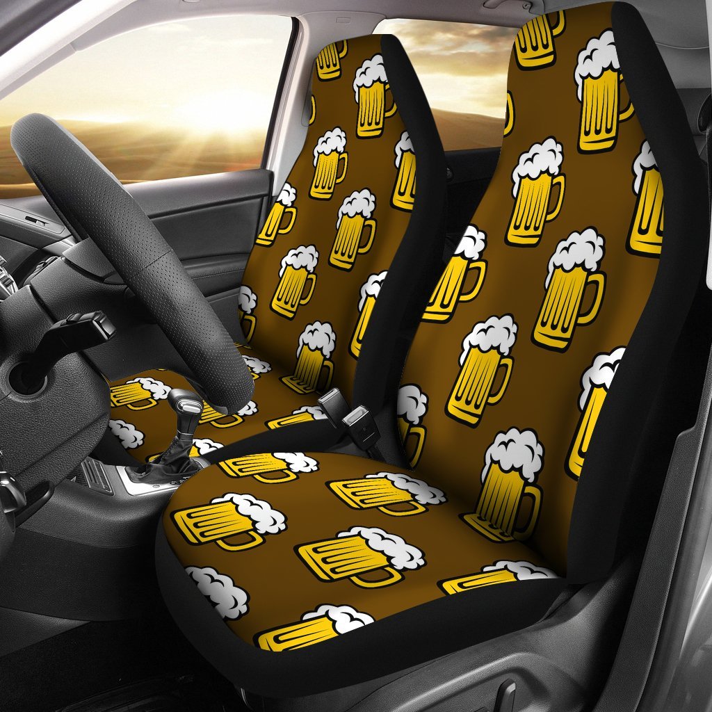 Beer Print Pattern Universal Fit Car Seat Covers-grizzshop