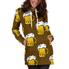 Beer Print Pattern Women Hoodie Dress-grizzshop