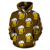 Beer Print Pattern Women Men Pullover Hoodie-grizzshop