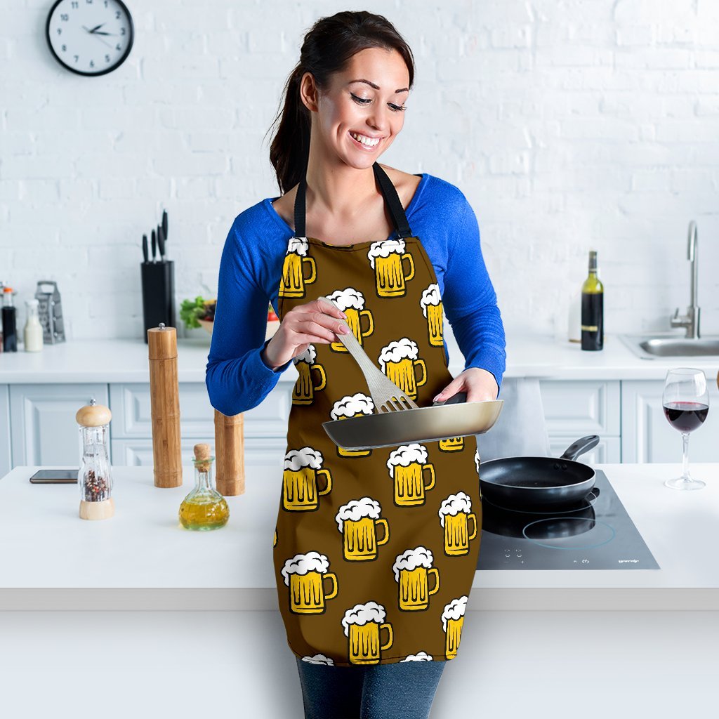 Beer Print Pattern Women's Apron-grizzshop