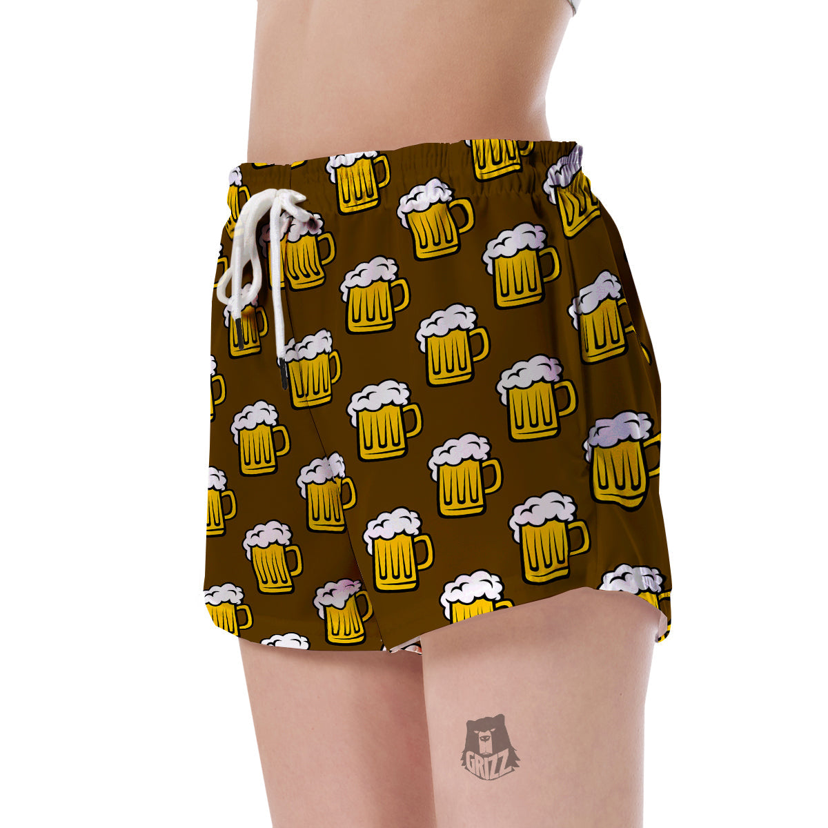 Beer Print Pattern Women's Shorts-grizzshop