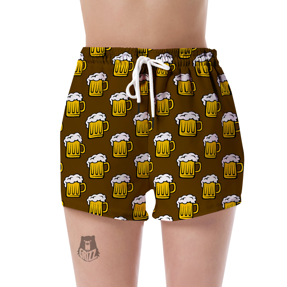 Beer Print Pattern Women's Shorts-grizzshop