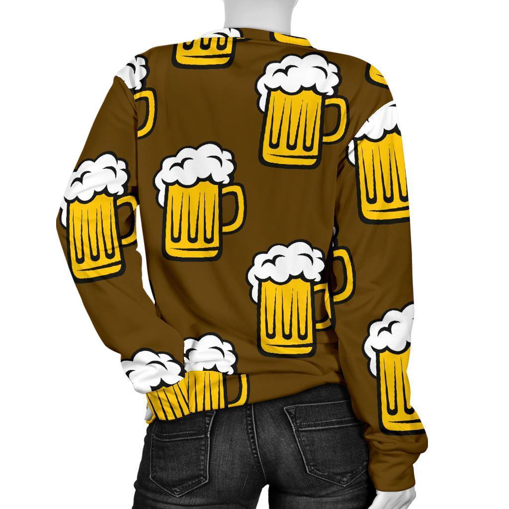 Beer Print Pattern Women's Sweatshirt-grizzshop