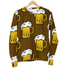 Beer Print Pattern Women's Sweatshirt-grizzshop