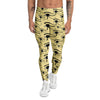 Beige Eye of Horus Print Pattern Men's Leggings-grizzshop