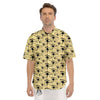 Beige Eye of Horus Print Pattern Men's Short Sleeve Shirts-grizzshop