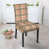 Beige Plaid Tartan Chair Cover-grizzshop