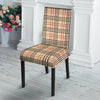 Beige Plaid Tartan Chair Cover-grizzshop