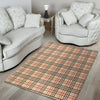 Beige Plaid Tartan Floor Mat-grizzshop