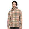 Beige Plaid Tartan Men's Hoodie-grizzshop