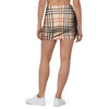 Beige Plaid Tartan Mini Skirt-grizzshop