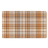 Beige Plaid Tartan Print Door Mat-grizzshop