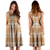 Beige Plaid Tartan Print Dress-grizzshop