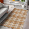 Beige Plaid Tartan Print Floor Mat-grizzshop