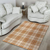 Beige Plaid Tartan Print Floor Mat-grizzshop