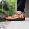 Beige Plaid Tartan Print Men's Sneakers-grizzshop