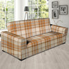 Beige Plaid Tartan Print Sofa Cover-grizzshop