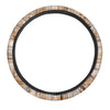 Beige Plaid Tartan Print Steering Wheel Cover-grizzshop