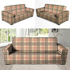 Beige Plaid Tartan Sofa Cover-grizzshop