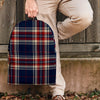 Beige Red And Blue Plaid Tartan Backpack-grizzshop