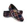 Beige Red And Blue Plaid Tartan Canvas Shoes-grizzshop