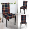 Beige Red And Blue Plaid Tartan Chair Cover-grizzshop