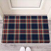 Beige Red And Blue Plaid Tartan Door Mat-grizzshop