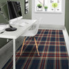 Beige Red And Blue Plaid Tartan Floor Mat-grizzshop