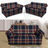 Beige Red And Blue Plaid Tartan Loveseat Cover-grizzshop