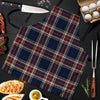 Beige Red And Blue Plaid Tartan Men's Apron-grizzshop