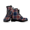 Beige Red And Blue Plaid Tartan Men's Boots-grizzshop