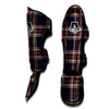 Beige Red And Blue Plaid Tartan Muay Thai Shin Guard-grizzshop