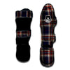 Beige Red And Blue Plaid Tartan Muay Thai Shin Guard-grizzshop