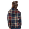 Beige Red And Blue Plaid Tartan Women's Hoodie-grizzshop