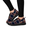 Beige Red And Blue Plaid Tartan Women's Sneakers-grizzshop