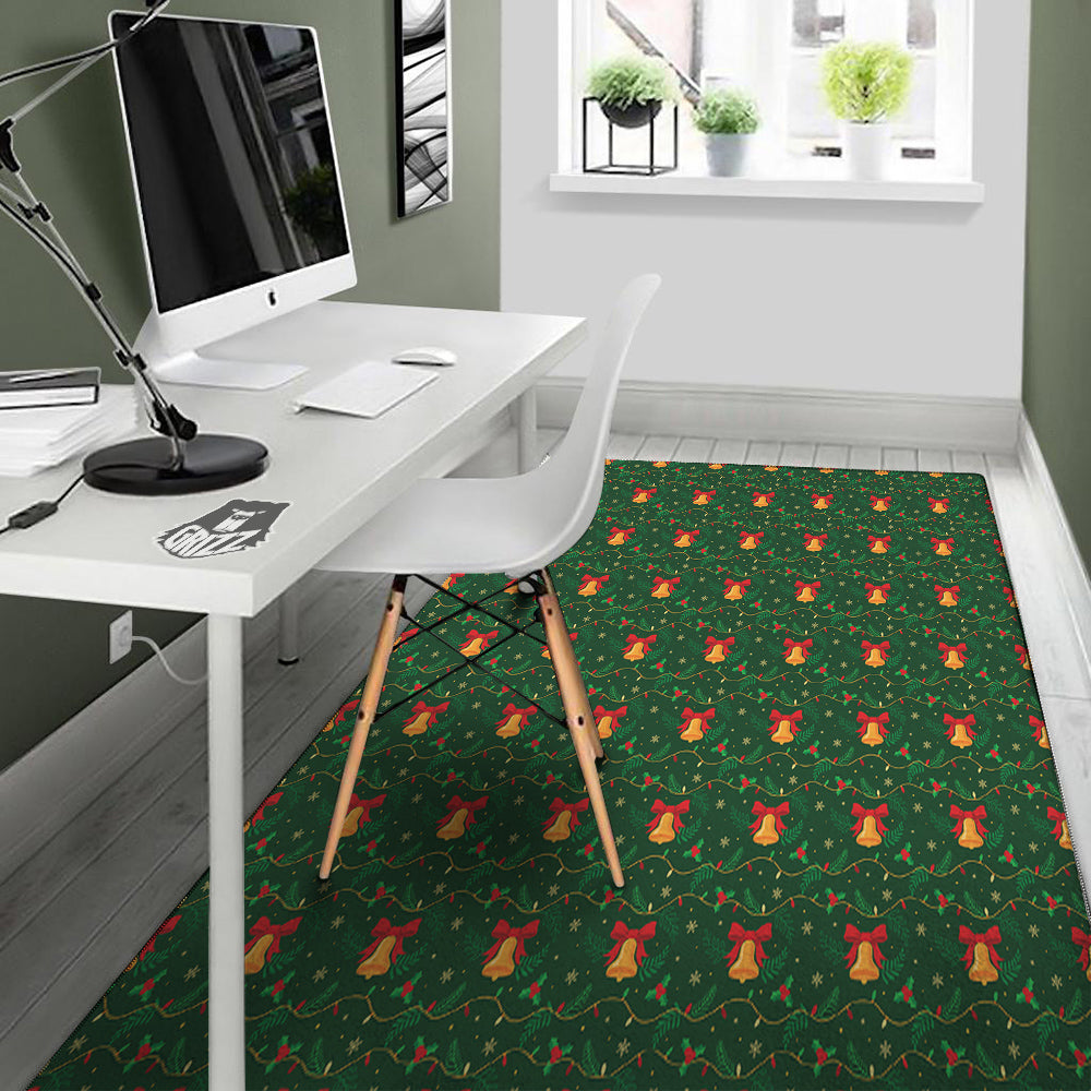 Bell Cute Christmas Print Pattern Floor Mat-grizzshop