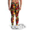 Bell Pepper Black Print Pattern Men's Leggings-grizzshop