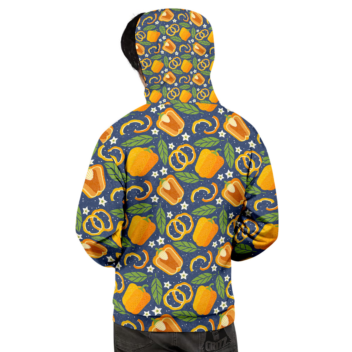 Bell Pepper Leaf Print Pattern Men's Hoodie-grizzshop