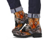 Bengal Tiger Watercolor Print Leather Boots-grizzshop