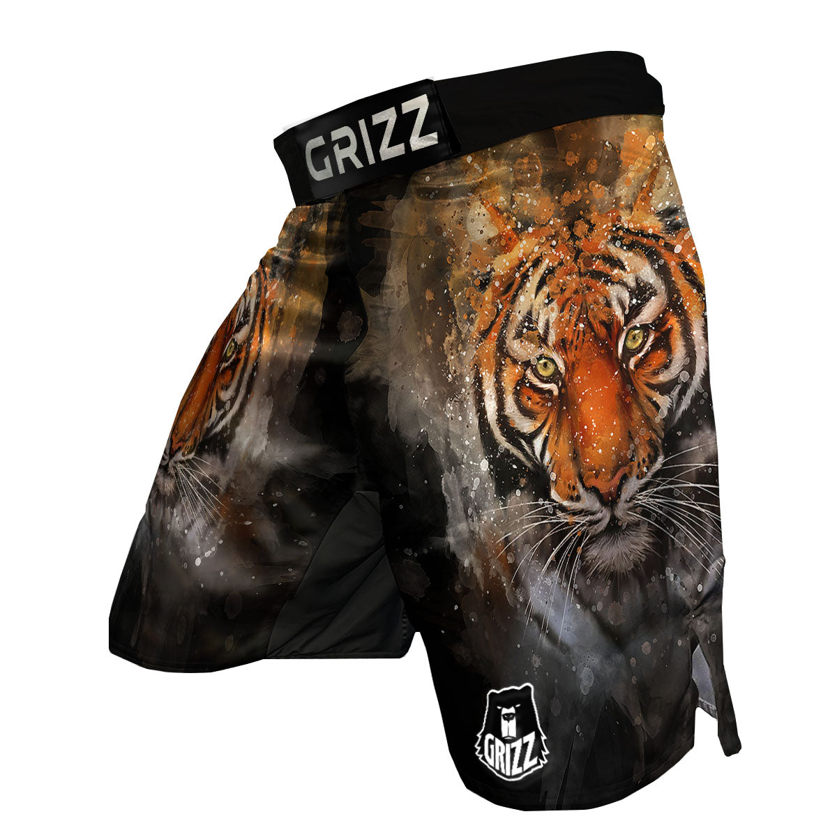 Bengal Tiger Watercolor Print MMA Shorts-grizzshop