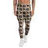 Bernese Brown Woof Woof Print Pattern Men's Leggings-grizzshop