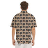 Bernese Brown Woof Woof Print Pattern Men's Short Sleeve Shirts-grizzshop