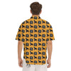 Bernese Yellow Woof Woof Print Pattern Men's Short Sleeve Shirts-grizzshop