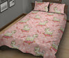 Bichon Frise Dog Pattern Print Bed Set Quilt-grizzshop