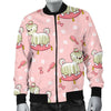 Bichon Frise Dog Pattern Print Men's Bomber Jacket-grizzshop