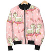 Bichon Frise Dog Pattern Print Men's Bomber Jacket-grizzshop