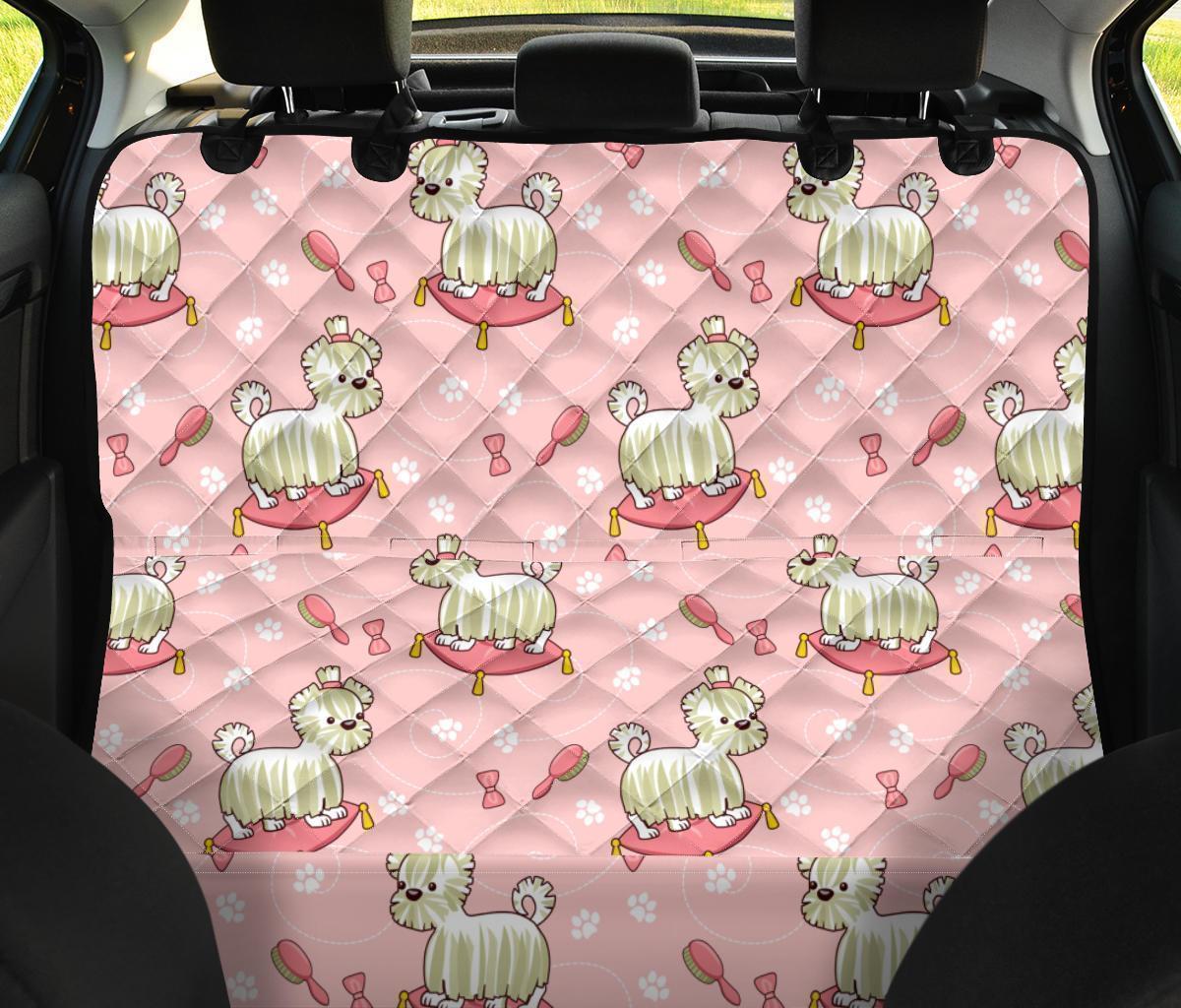 Bichon Frise Dog Pattern Print Pet Car Seat Cover-grizzshop