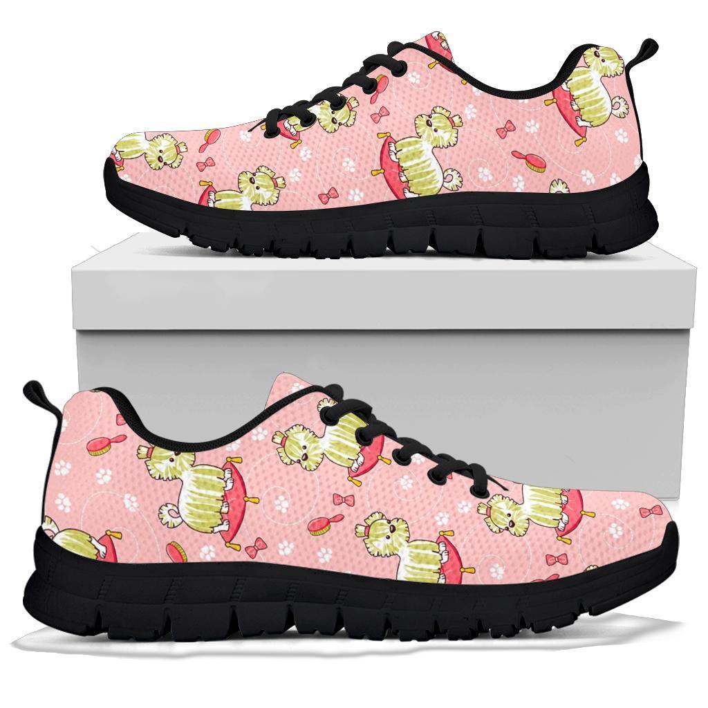 Bichon Frise Dog Pattern Print Sneaker Shoes For Men Women-grizzshop