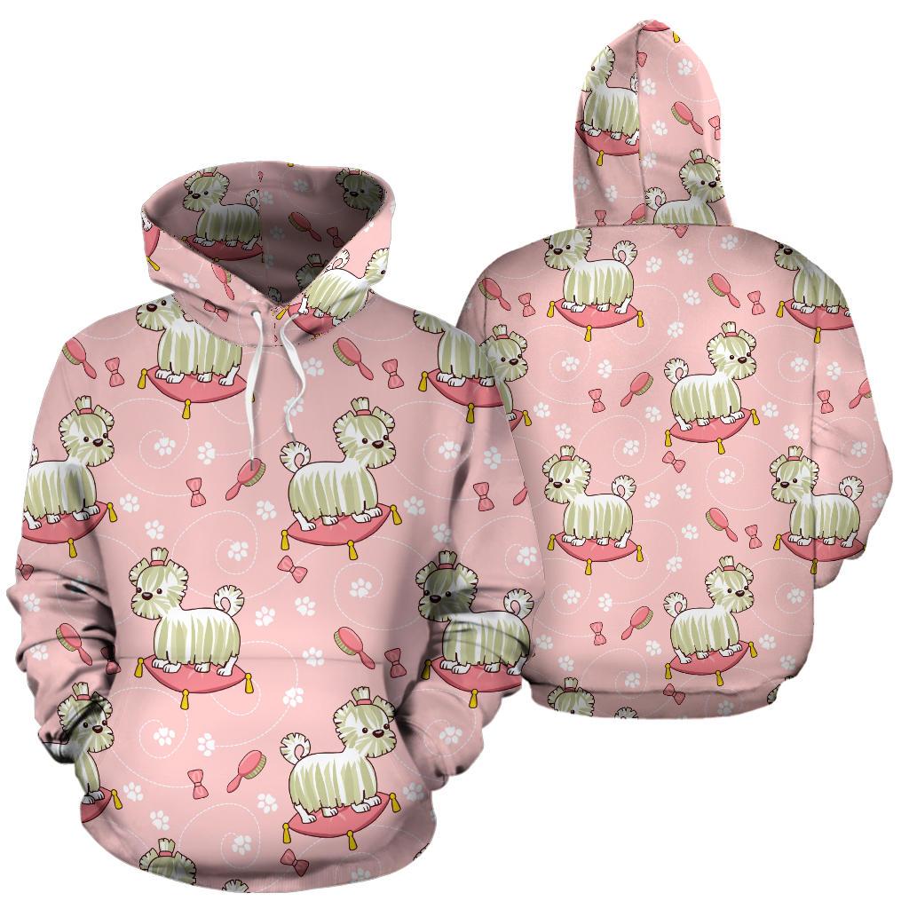 Bichon Frise Dog Pattern Print Women Men Pullover Hoodie-grizzshop